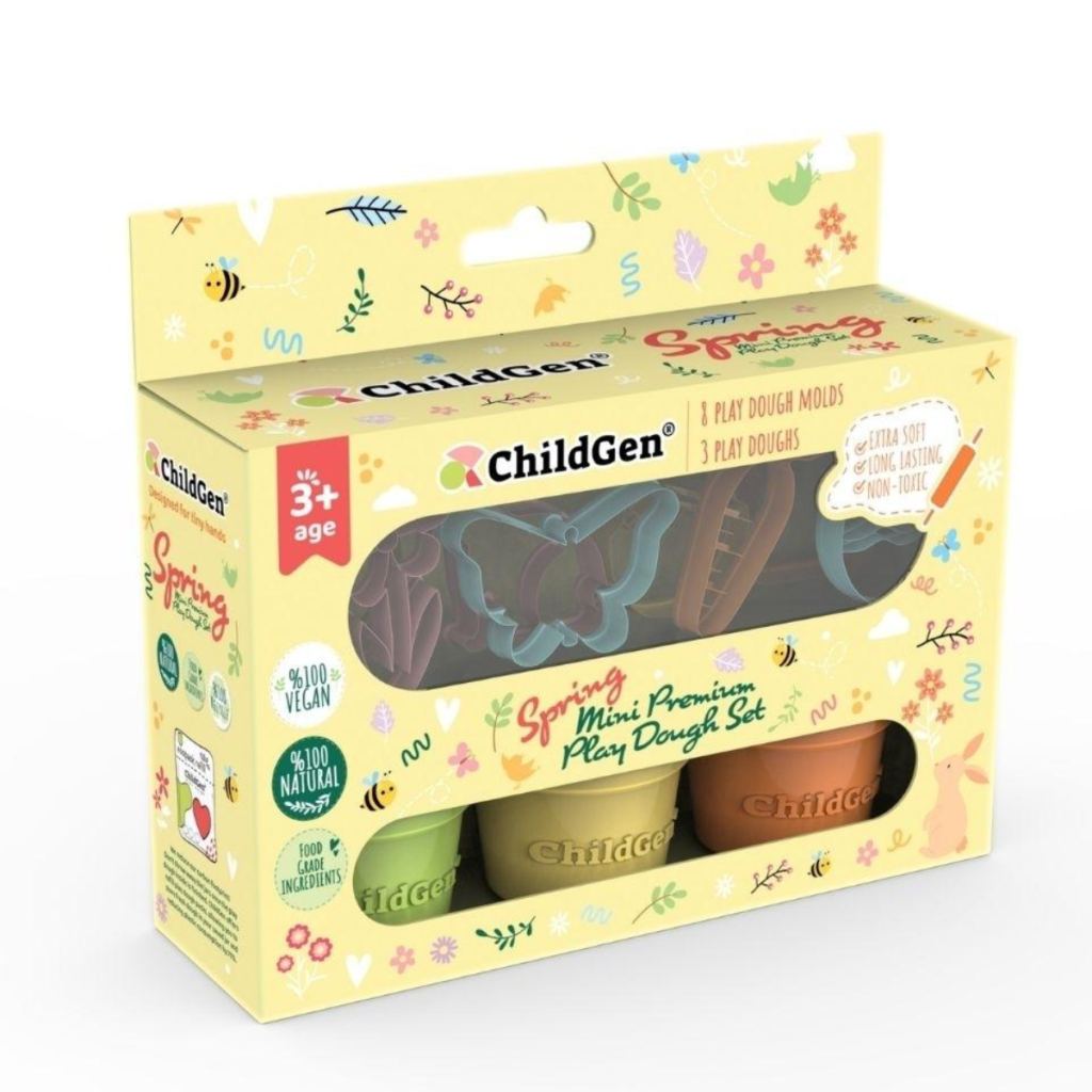 Set de Plastilina Natural 3 Botes y 8 Moldes