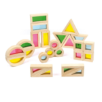 Bloques translúcidos de madera 24 piezas